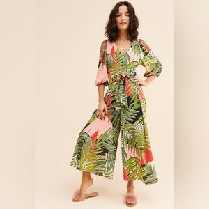 Like New! Hutch Lost In A Jungle Wide Leg Jumpsuit L